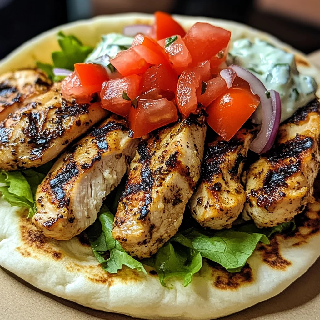 Chicken Pita Gyros with Tzatziki