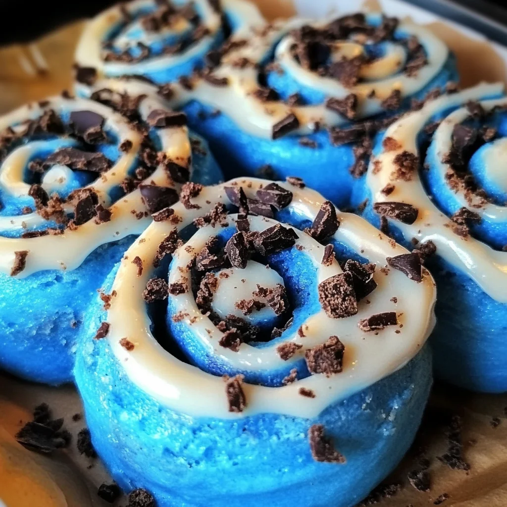 Cookie Monster Cinnamon Rolls Recipe