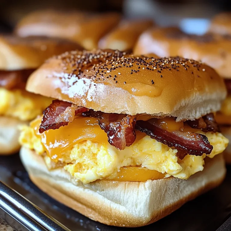 Crack Breakfast Sliders (Turkey Bacon Egg & Cheese)
