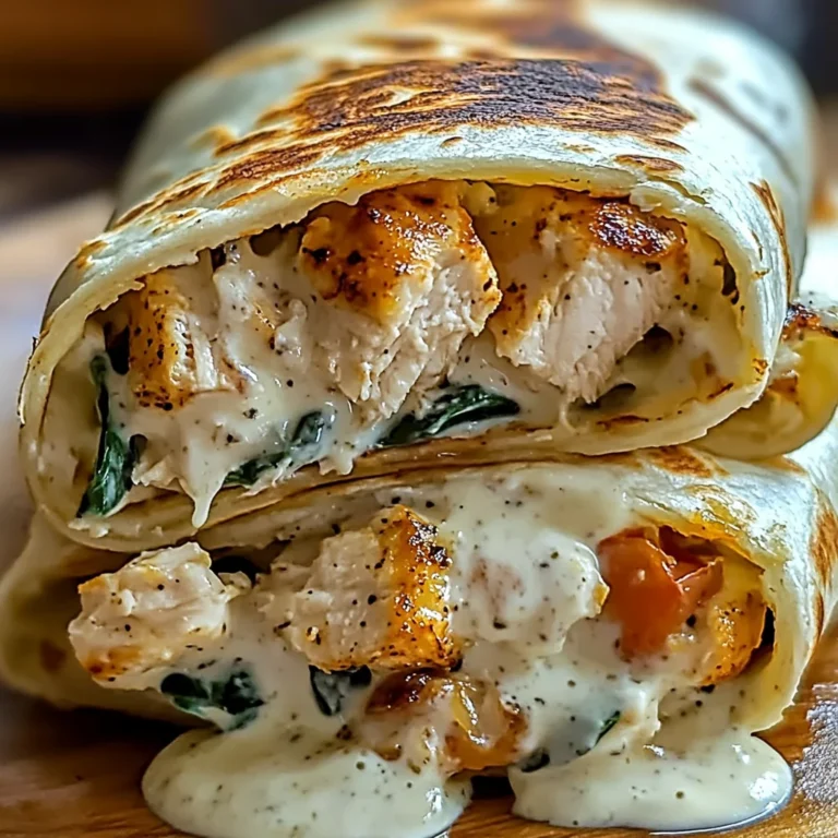 Creamy Chicken Spinach Wraps