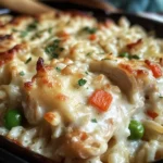 Dump-and-Bake Chicken Alfredo Rice Casserole Recipe