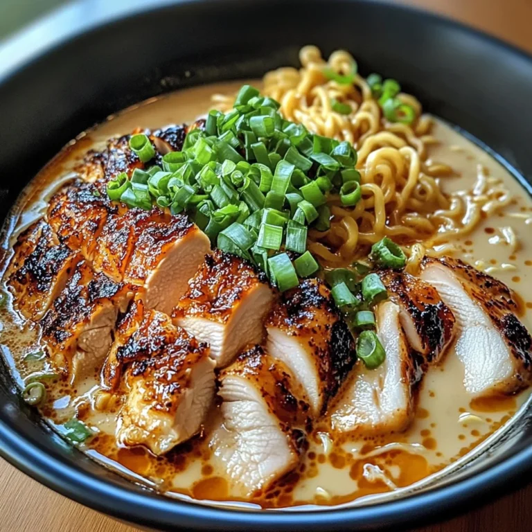 Fiery Chicken Ramen with Creamy Garlic Sauce