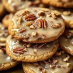 Frosted Butter Pecan Cookies