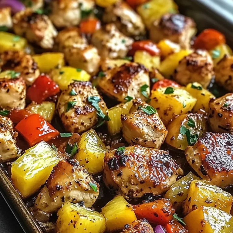 Hawaiian Chicken Sheet Pan Dinner