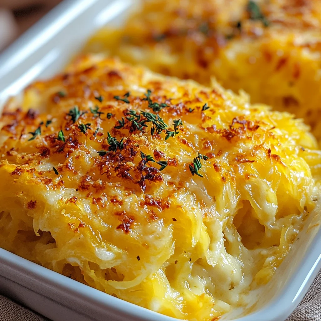 Healthy Spaghetti Squash Au Gratin