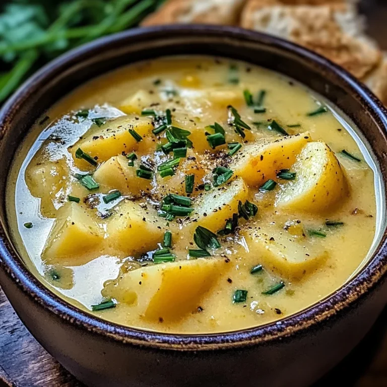 Hearty Cheddar Garlic Herb Potato Soup Recipe