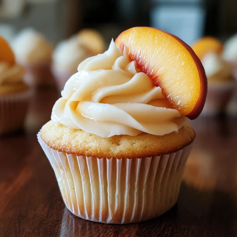 Honey Peach Cream Cheese Cupcakes