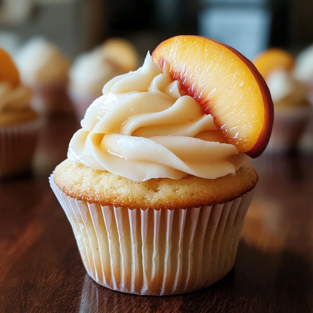 Honey Peach Cream Cheese Cupcakes