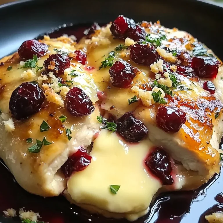 Impressive Cranberry Brie Stuffed Chicken