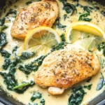 Lemon Parmesan Spinach Chicken