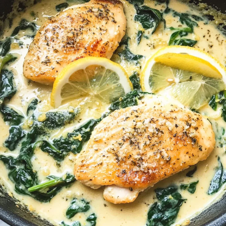 Lemon Parmesan Spinach Chicken