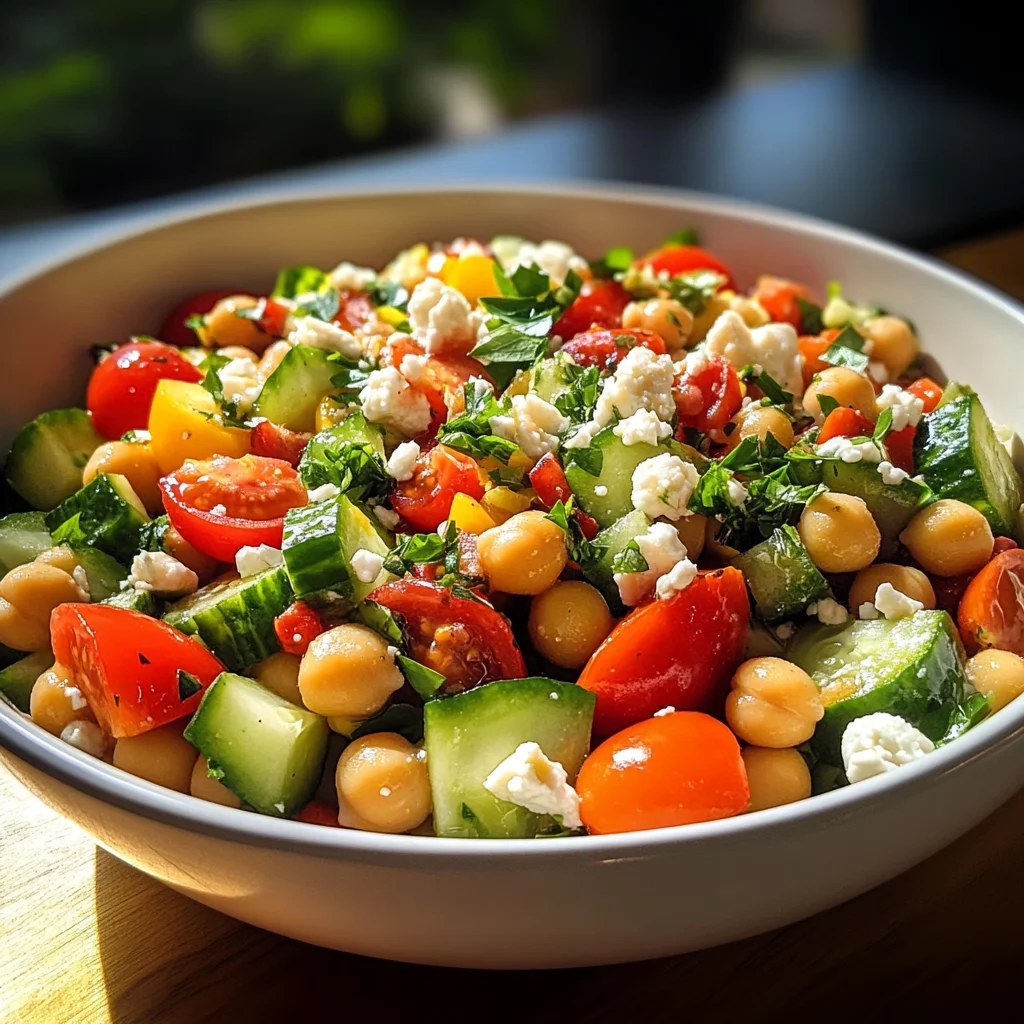 Mediterranean Chickpea Salad with Lemon Vinaigrette: The Best Summer Dish