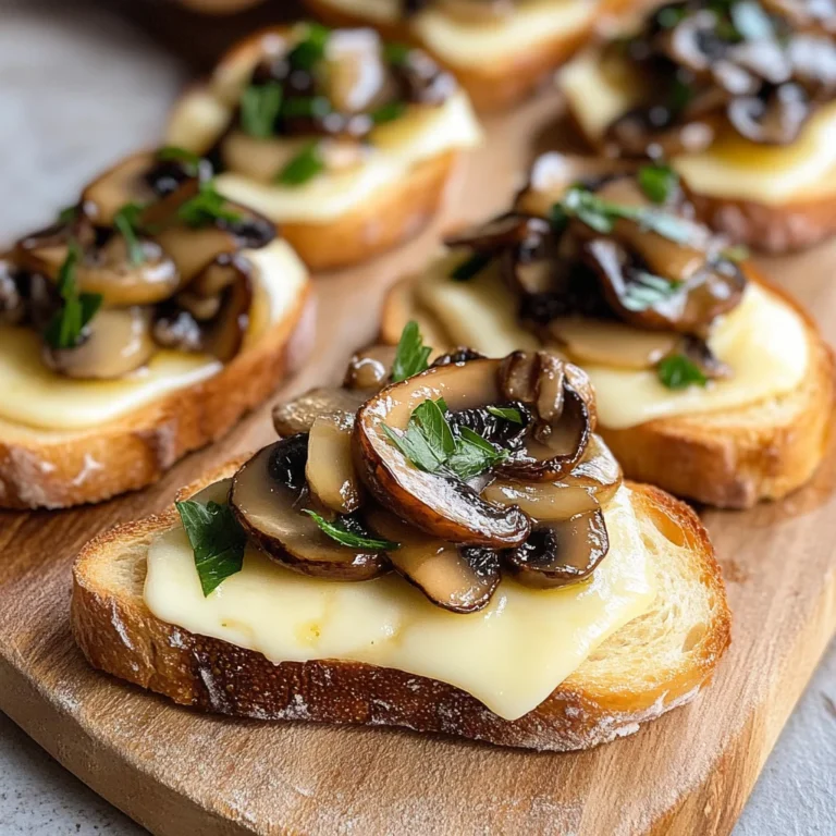 Mushroom & Brie Crostini
