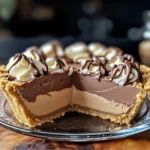 No-Bake Cream Cheese Peanut Butter Pie with Chocolate Whipped Cream