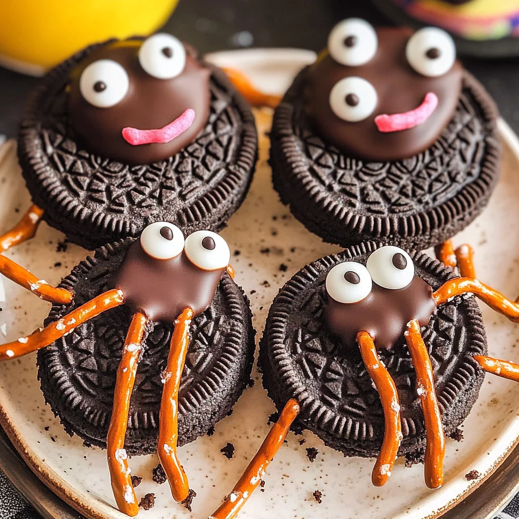 No Bake Oreo Spider Cookies