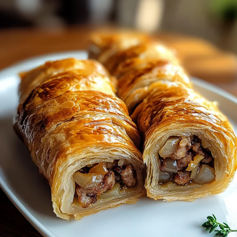 Savory French Onion Sausage Rolls