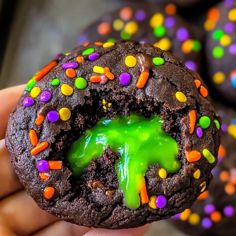 Slime Filled Halloween Cookies