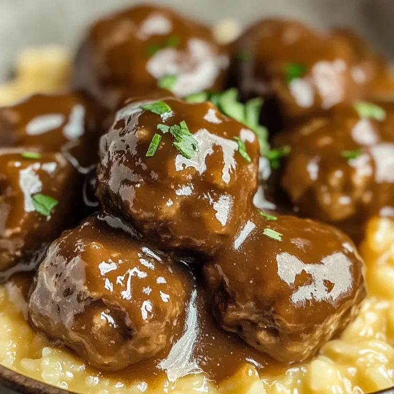 Tasty Slow Cooker Salisbury Steak Meatballs Recipe
