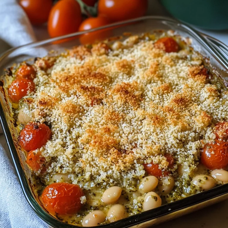 White Bean and Pesto Bake