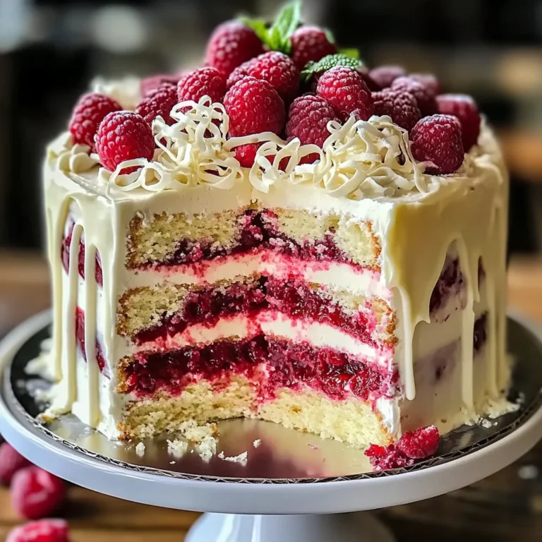 White Chocolate Raspberry Dream Cake : A Heavenly Dessert