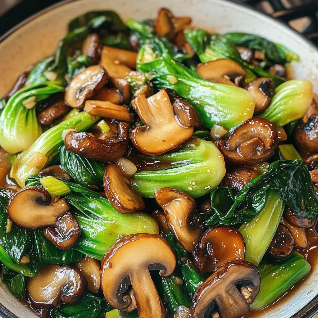 Bok Choy and Mushroom Stir Fry