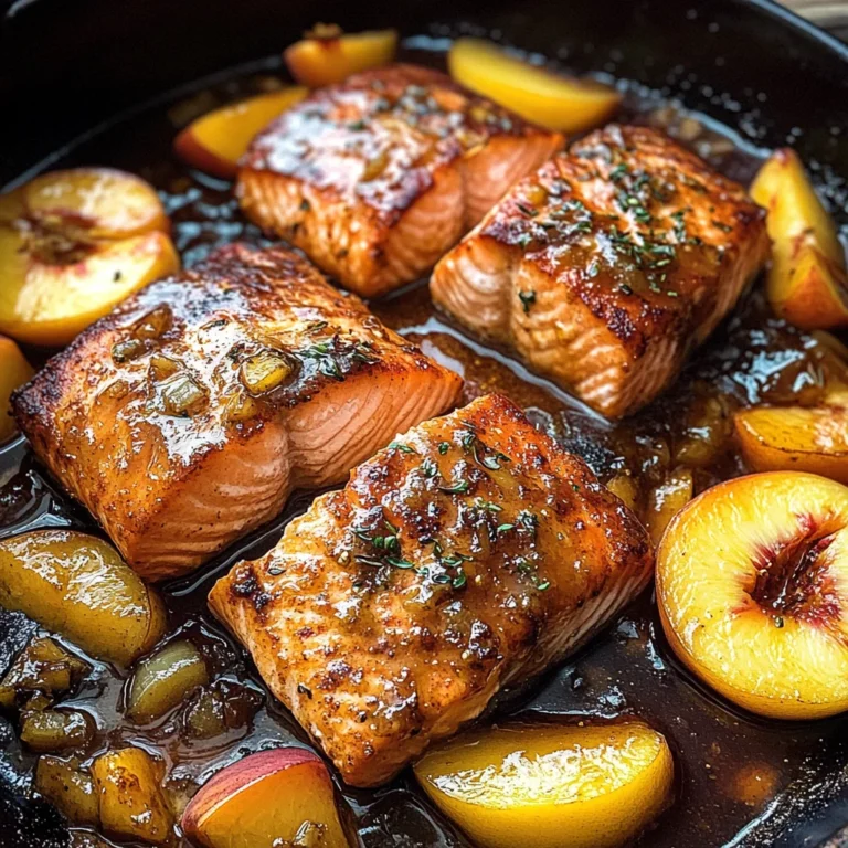Bourbon Peach Roasted Salmon