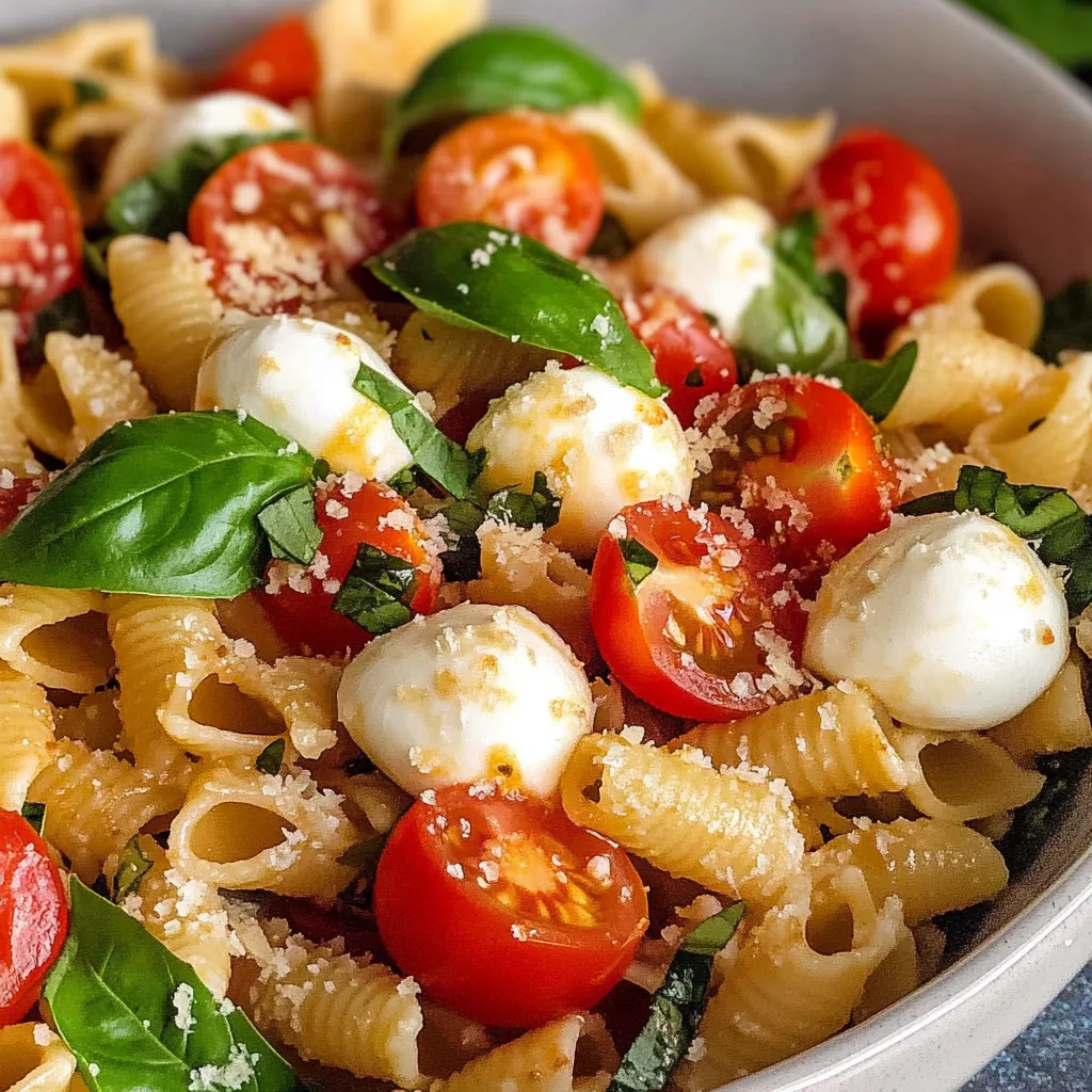 Bruschetta Pasta Salad With Mini Mozzarella Balls