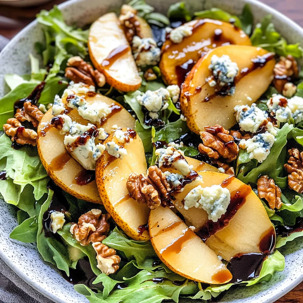 Caramelized Pear and Blue Cheese Salad: A Sweet and Savory Delight