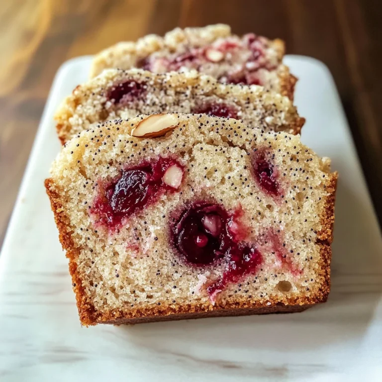 Cherry Almond Poppyseed Quick Bread