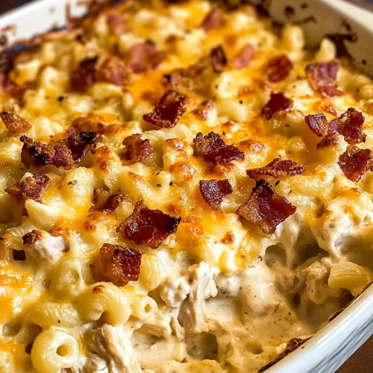 Chicken Turkey Bacon Ranch Mac and Cheese Casserole