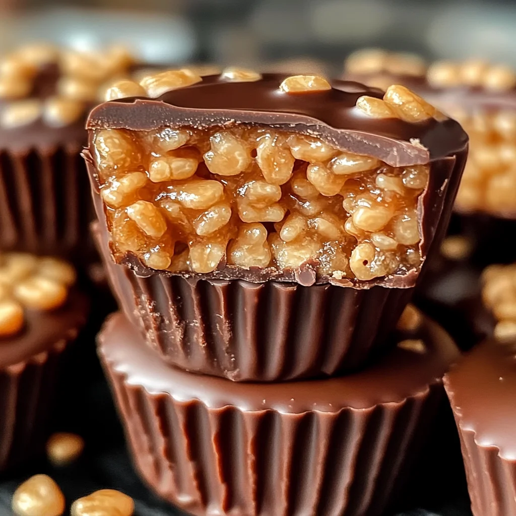 Chocolate Peanut Butter Rice Krispie Cups