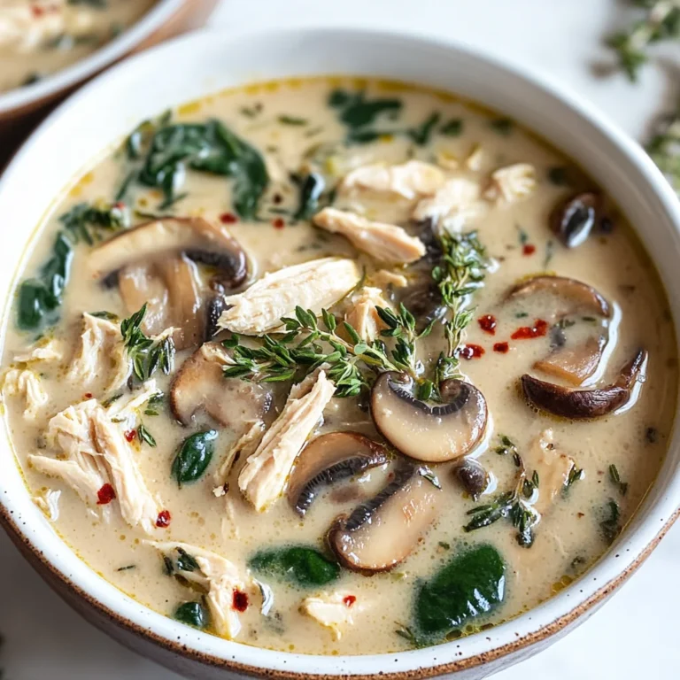 Comforting Rotisserie Chicken and Mushroom Soup