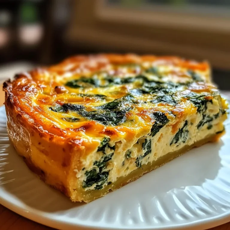 Cottage Cheese and Spinach Crustless Quiche