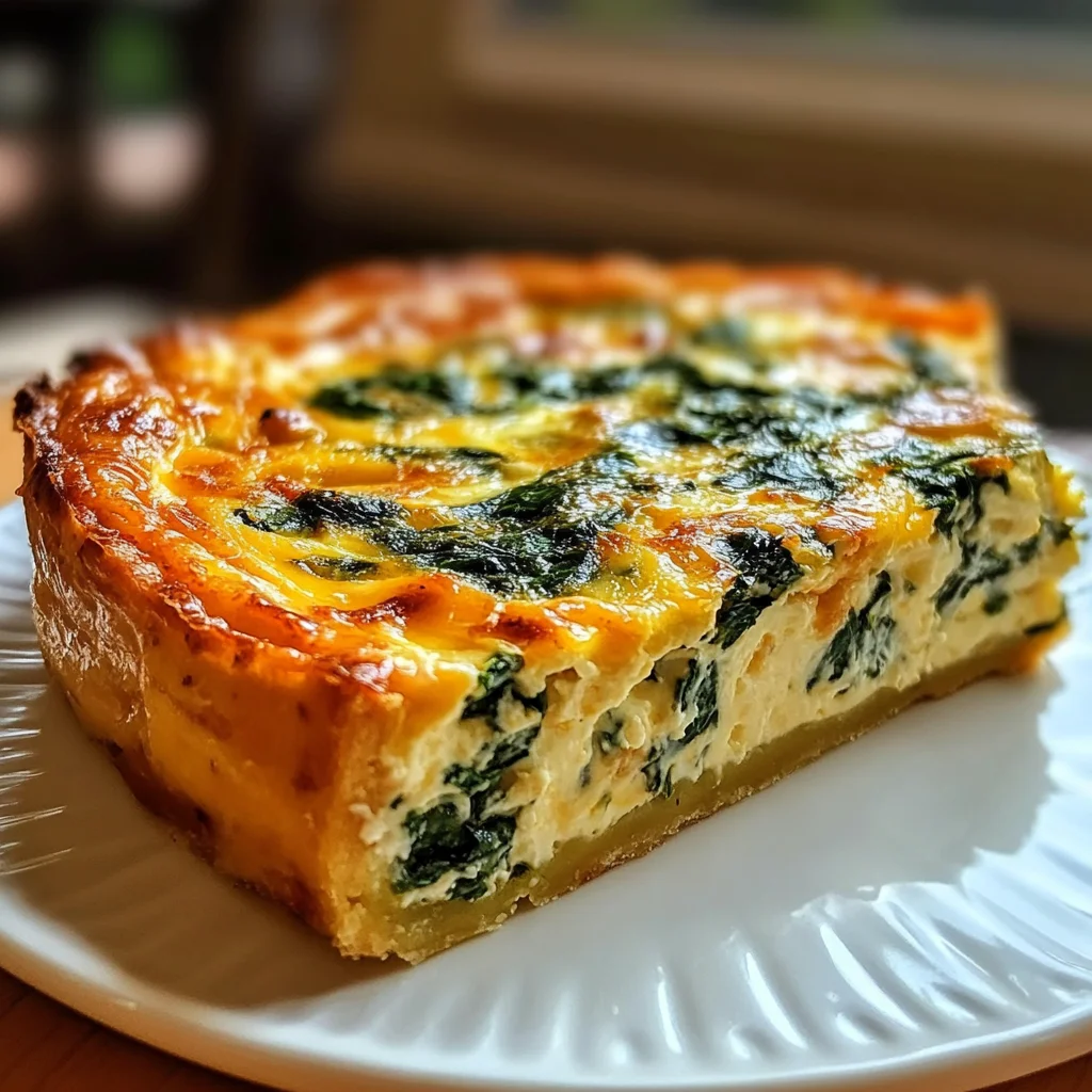 Cottage Cheese and Spinach Crustless Quiche