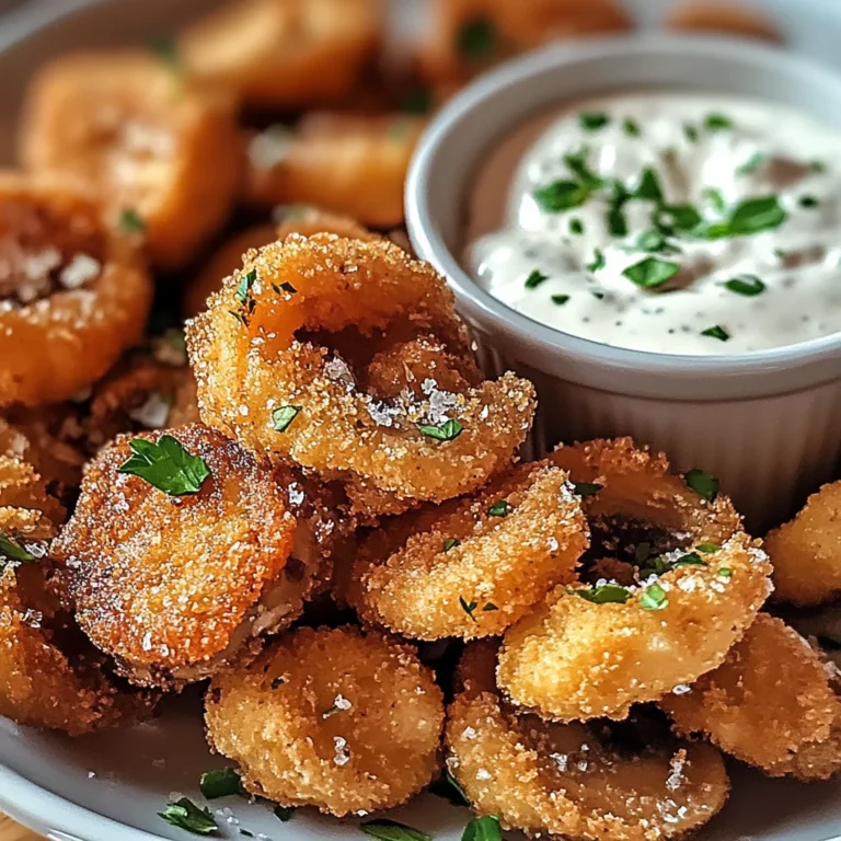 Crispy Fried Mushrooms with Cool Ranch Dip