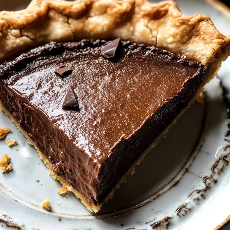 Dark Chocolate Chess Pie