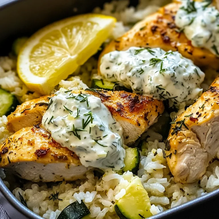 Easy Chicken Tzatziki Rice Bake