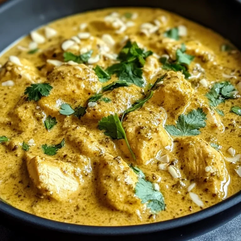 Easy Homemade Chicken Korma with Flatbread or Rice
