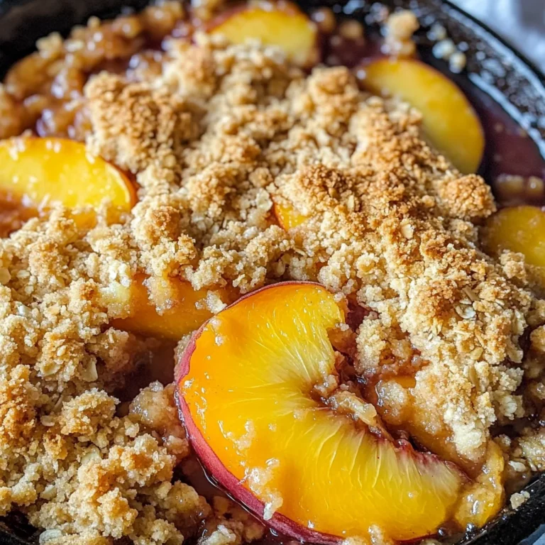 Easy Peach Crisp Recipe (Crispy & Juicy)