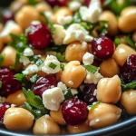 Feta & Cranberry Chickpeas with Lemon Vinaigrette