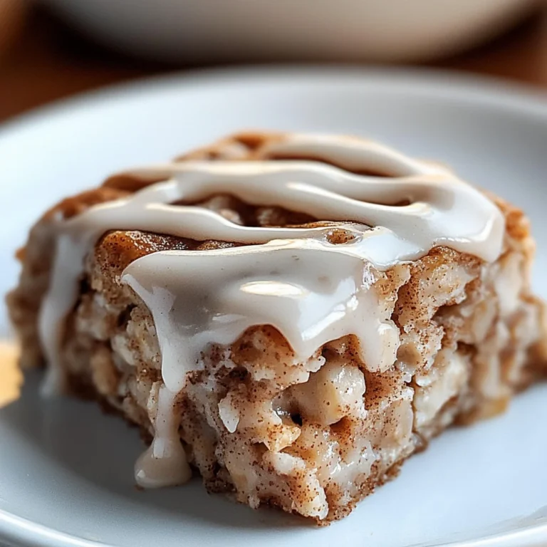 High-Protein Cinnamon Roll Baked Oatmeal