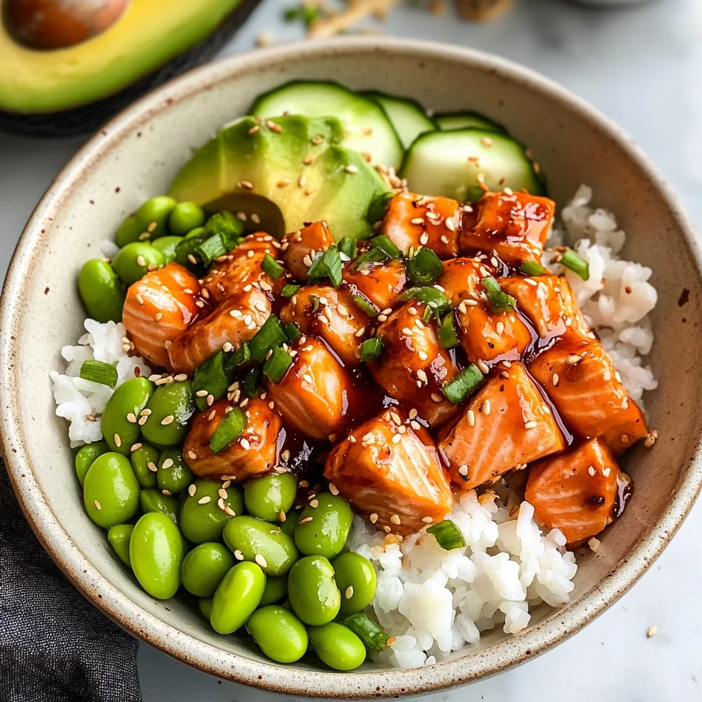Honey Sriracha Salmon Bowls
