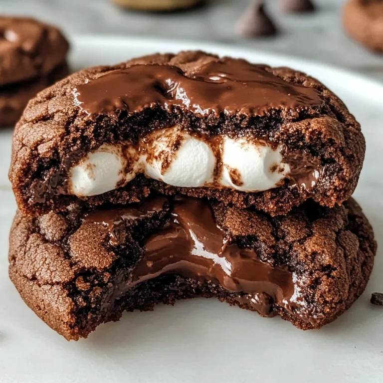 Marshmallow and Nutella Stuffed Chocolate Cookies