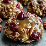No-Bake Cranberry Pecan Praline Cookies