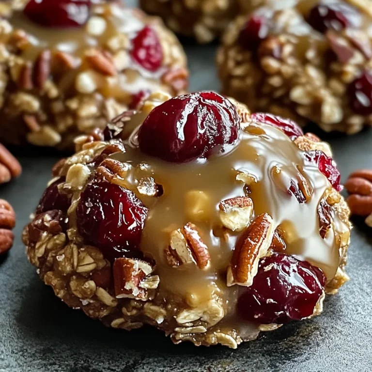 No-Bake Cranberry Pecan Praline Cookies