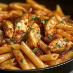 One-Pan Tangy Honey BBQ Chicken Penne