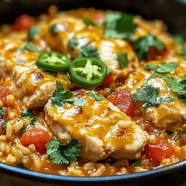 One Pot Queso Chicken and Rice : Easy Comfort Food