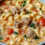 Parmesan Italian Sausage Ditalini Soup