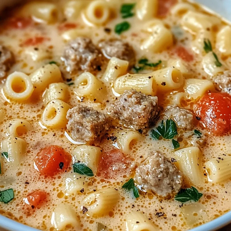 Parmesan Italian Sausage Ditalini Soup