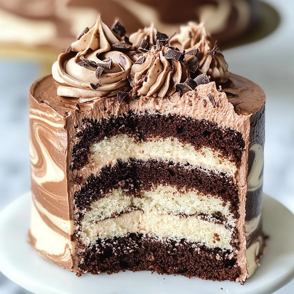 Perfect Marble Cake with Chocolate Buttercream: The Ultimate Swirled Dessert